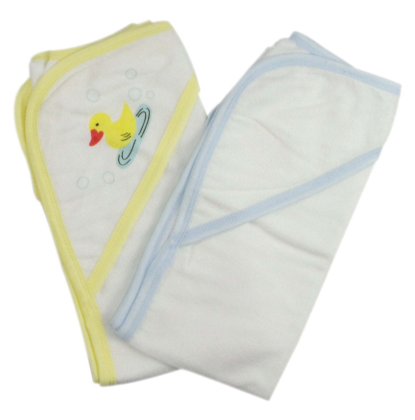 White Hooded Baby Bath Towel 2 Pack - Soft Cotton Blend | Pureli Baby
