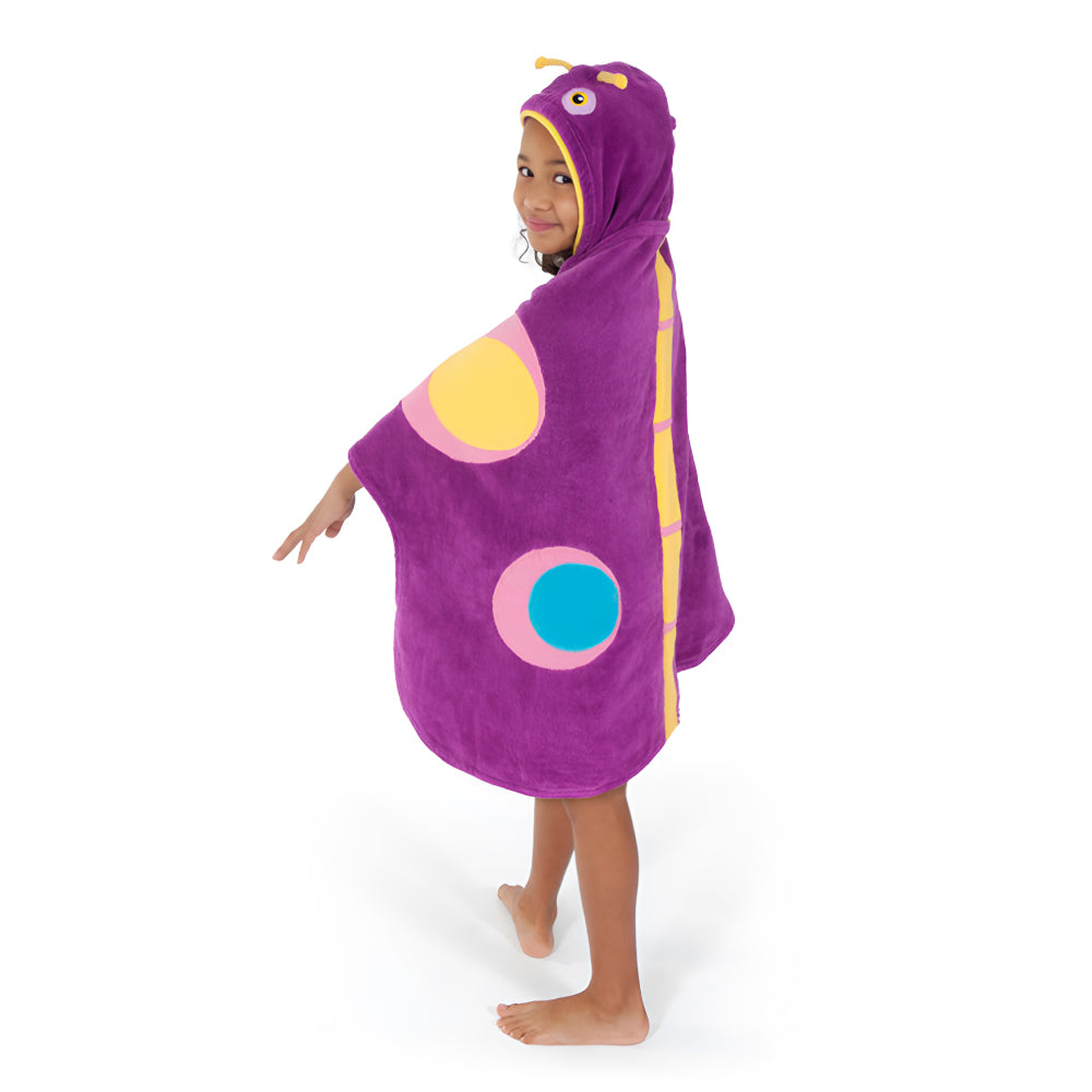 Butterfly Hooded Towel for Kids - Soft Cotton Bath Towel | Pureli Baby