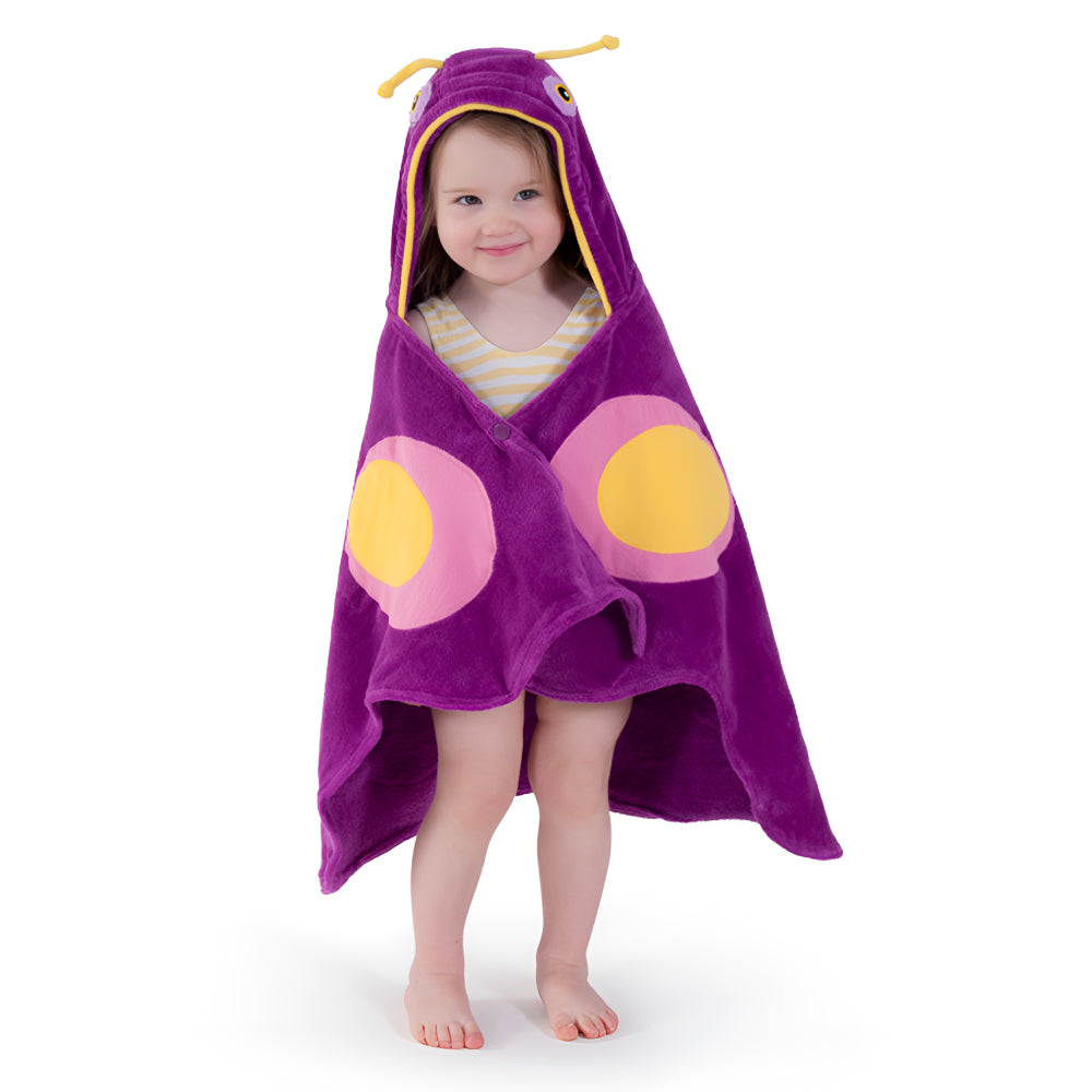 Butterfly Hooded Towel for Kids - Soft Cotton Bath Towel | Pureli Baby