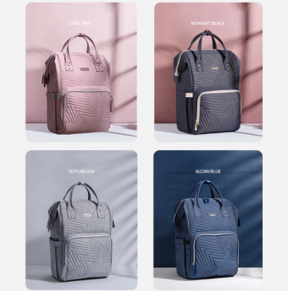 Modern Quilted Diaper Bag Backpack - Waterproof with USB Port | Pureli Baby