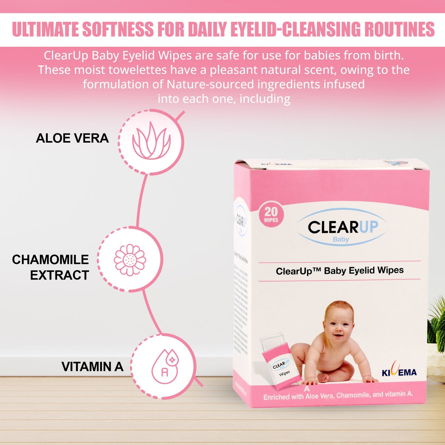 Baby Eyelid Wipes - Gentle Eye Care for Delicate Eyes | Pureli Baby