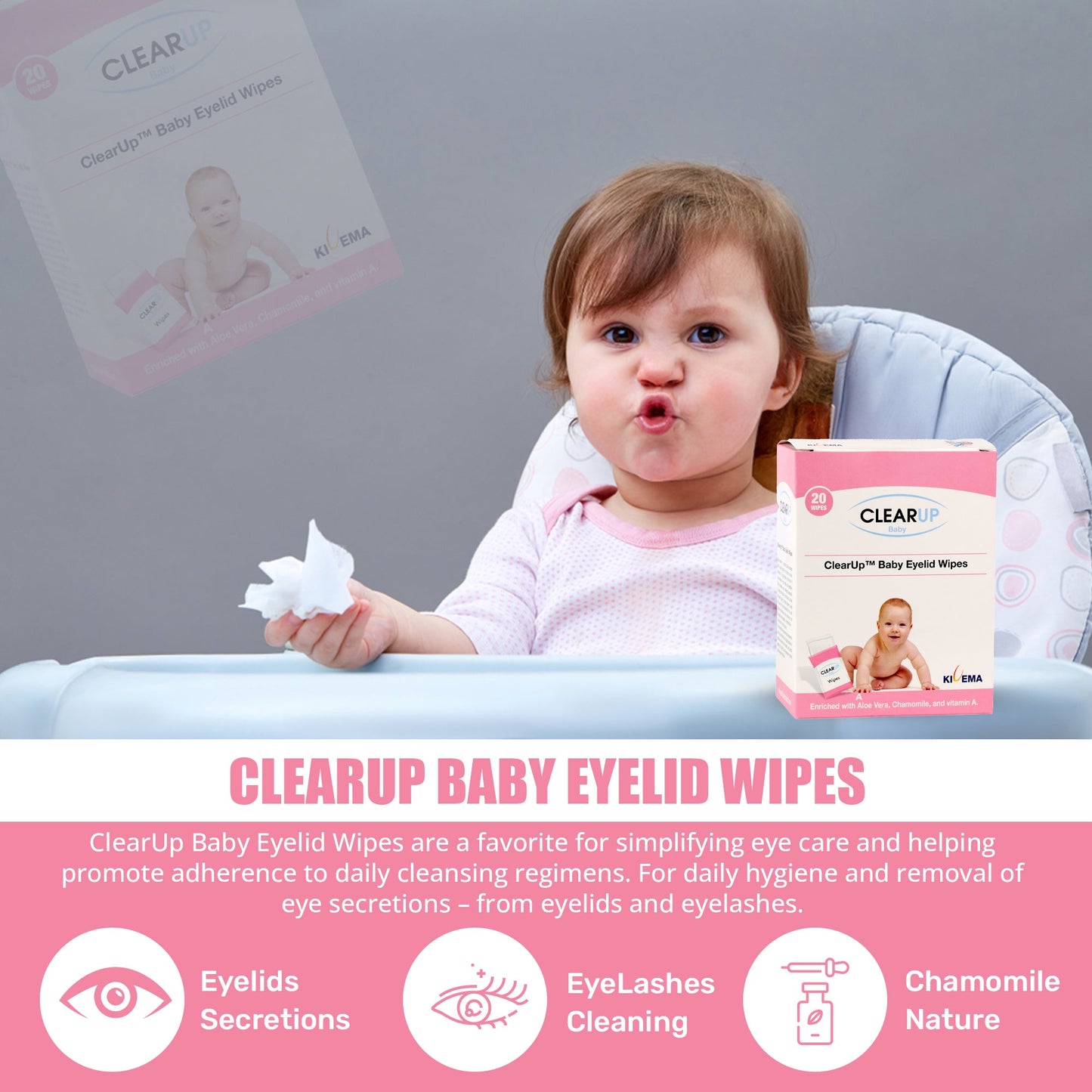Baby Eyelid Wipes - Gentle Eye Care for Delicate Eyes | Pureli Baby